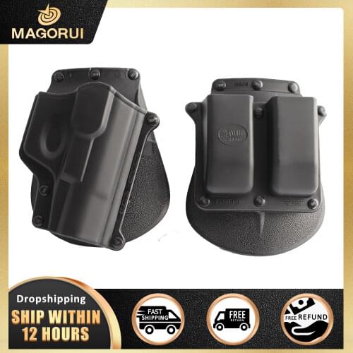 MAGORUI Black Tactical Walther P99 WA99 RH Pistol & Magazine Paddle Holster For Hunting Airsoft