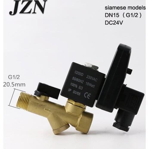 1 PCS Electronic Drainer DN15 DC24V Air Compressor Air Tank Cold Dryer Automatic Timed Drainage and Drainage Solenoid Valve 1/2