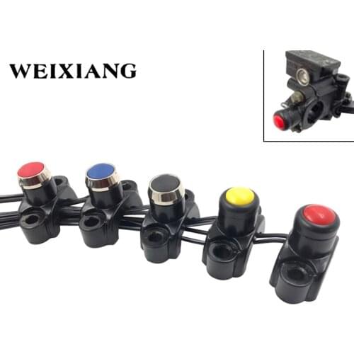 Aluminum Alloy Motorcycle Horn Button Power Start Switch Memontary Button Motorcross Handlebar Mount Switches