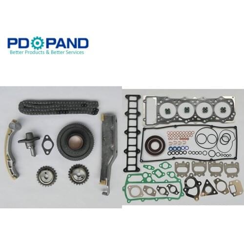 4M41 4M41T Timing Chain Kit and Complete Gasket Set for Mitsubishi Shogun III/ Pajero V68/V78 V68W V78W 3.2L