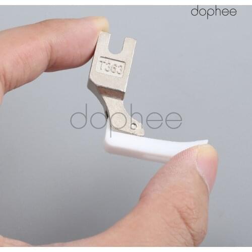 Dophee 2pcs T363 Sewing Machine Plastic Presser Feet Zipper Narrow Presser Foot For Flat Wagon Sewing Machine Spare Parts