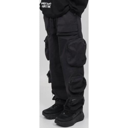 27-46 New 2020 Men clothing Hair Stylist Multi pocket structure tooling function drawstring pants plus size costumes