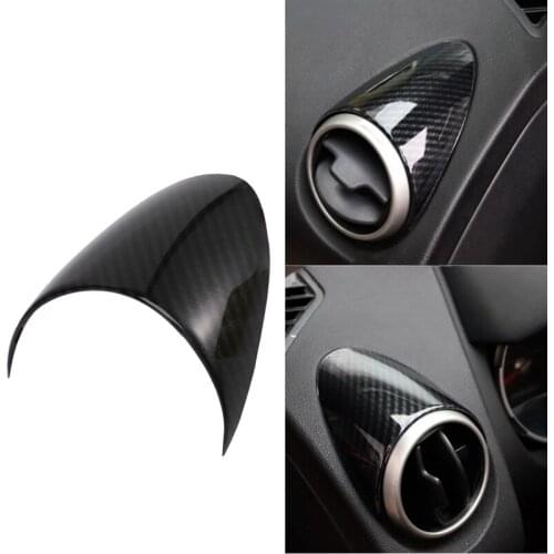 Carbon Fiber Car Front Side Air-Conditioning Vents Outlet Cover Decoration for Nissan Qashqai 2007 -2013