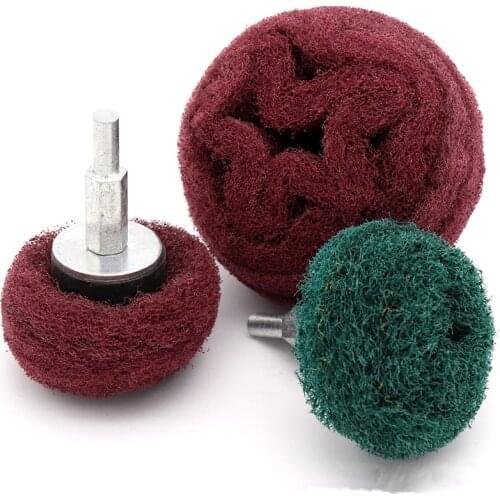 ZtDpLsd 1Pcs 6mm Shank Scouring Pad Grinding Head Dremel Accessorie Nylon Fiber Polishing Wheel Grinder Brushes Tool