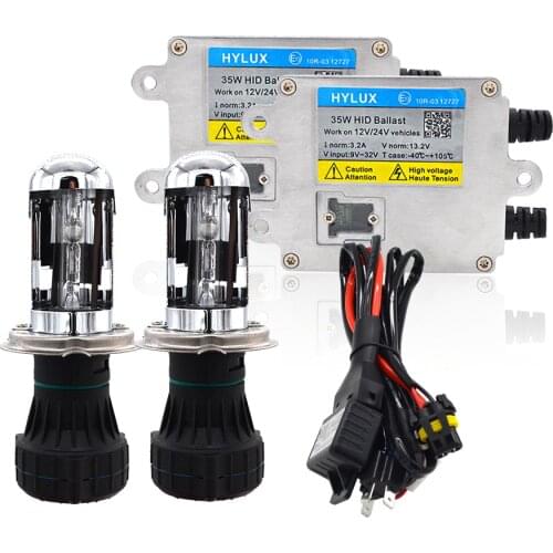 SKYJOYCE 12V 24V 35W AC Fast Start H4 Bixenon HID Kit 4300K 6000K Cnlight H4 Hi/Lo Beam Xenon Bulb Hylux A2088 35W HID Ballast