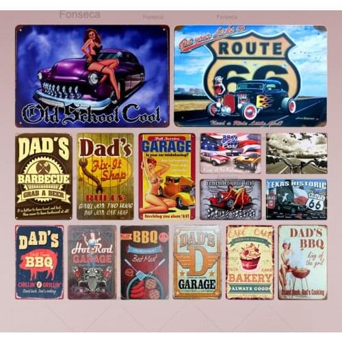 DADS BBQ Plaque Vintage Metal Tin Signs Home Bar Pub Decorative Metal Plates Grab A Beer Wall Stickers Art Poster Gift N195