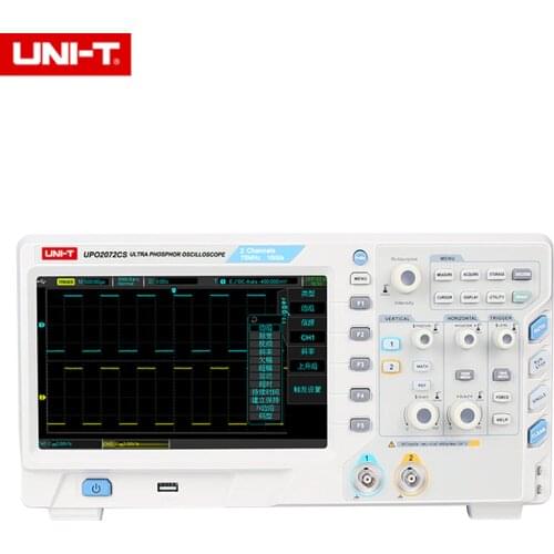 UPO2000CS Series Digital Phosphor Oscilloscope UPO2072CS/UPO2074CS/UPO2104CS/UPO2202CS 2/4 Analog Holes 1GS/s 50000wfms/s