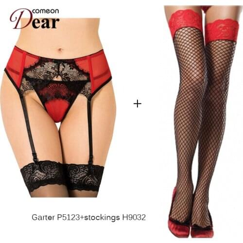 Comeondear Hot Selling Transparent Ensemble Porte Jaretelles Garter Wedding Sexy Garter Belt Stocking B5123 Suspenders Women Sex