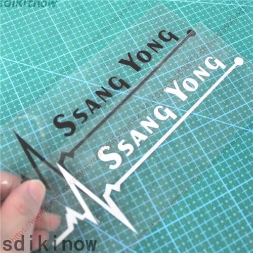 1pc Heart Car Sports Decal Sticker Styling Windows Door Body Decoration For ssangyong rexton kyron actyon korando accessories