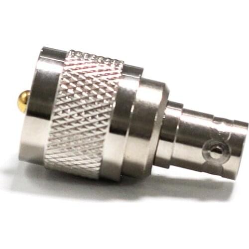 1pc UHF Male Plug switch BNC Female Jack RF Coax Adapter convertor Straight Nickelplated NEW wholesale