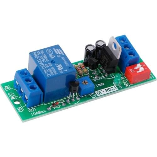 DC12V Adjustable Signal Trigger Timer Relay High Level Time Delay Turn Off Relay