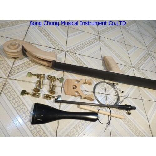 3/4 Upright Bass part:neck with fingerboard,bridge,tailpiece,French style pegs