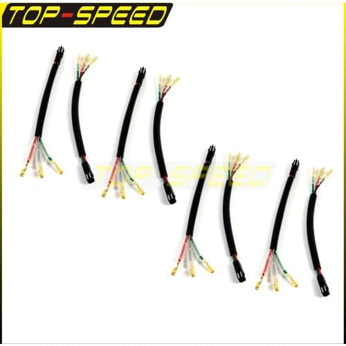 8pcs Motorcycle Spare Part Turn Signal Indicators Wire Connector 3-Pin Wiring Harness Cable for Honda CBR600RR CBR1000RR 03-2014