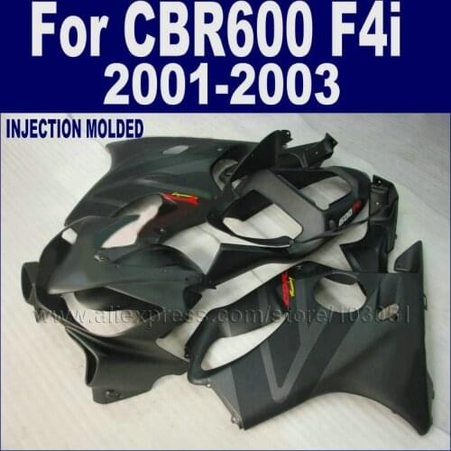 ABS Motorcycle Road Fairings Kit For Honda CBR 600 F4i Fairing Set 2001 2002 2003 Cbr600f4i 01 02 03 Matte Black Bodywork Parts