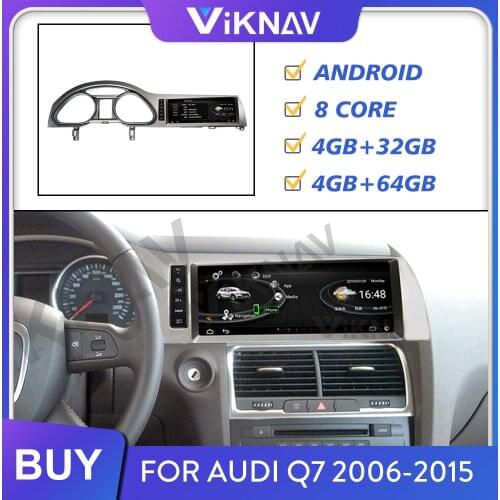 For Audi Q7 2006-2015 car radio multimedia player GPS navigator auto stereo video player android system 10.25 inch FM BT