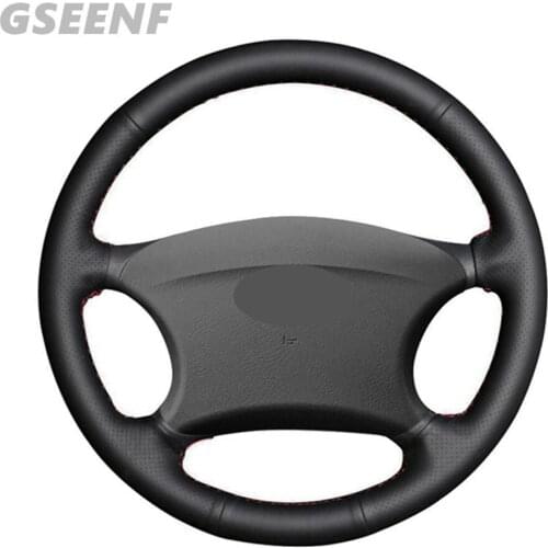 Car Accessories Steering Wheel Cover For Chevrolet Niva 2002-2009 Lada 2110 2011-2014 Black Hand-stitched Artificial Leather