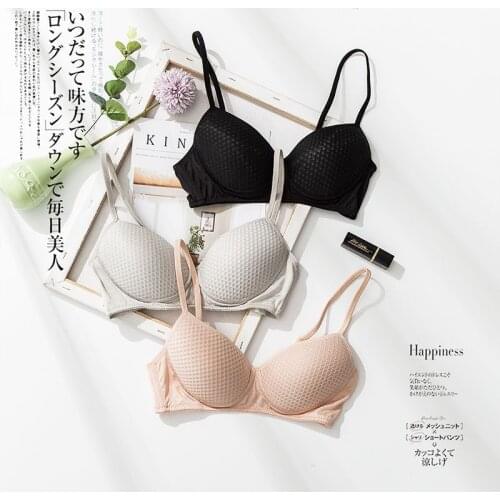 Birdsky, 2pcs 100% natural mulberry pure silk Women bra push up top thin breast bras wire rimless mesh for summer,3 colors.OR-58