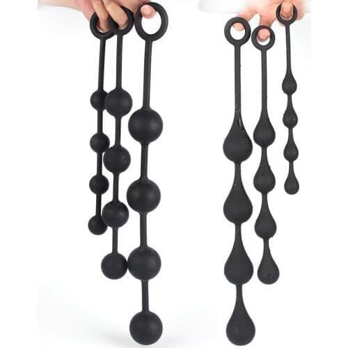 Large Anal Beads Silicone Butt Plug Erotic Sex Toys For Woman Gay Men Big Anal Balls For Anus Dilator Expander Prostate Massage