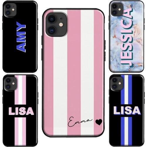 Personalised Dropshadow Text Name Case For iPhone X XR XS Max 6S 8 7 Plus SE 2020 Cover For iPhone 11 12 Pro Max mini Fundas