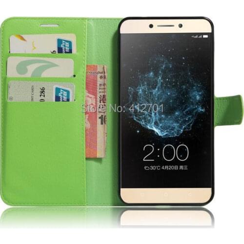 10pcs/lot Free shipping Lychee Wallet Leather Case soft TPU case inside For LeEco Le 2 Le2 X620 Back Cover Case (5.5 inch)