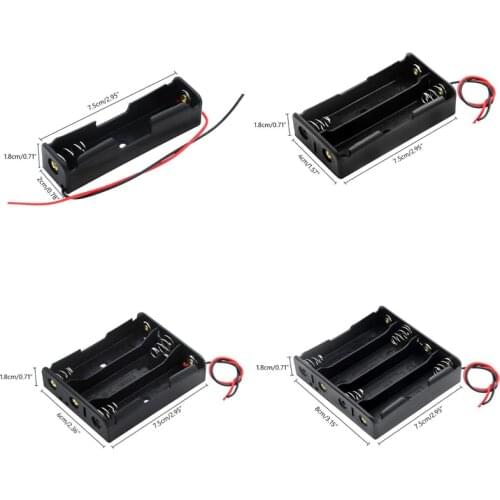 18650 Power Bank Cases 1x 2x 3x 4x 18650 Battery Storage Box Case 1 2 3 4 Slot Way DIY 18650 Battery Holder Container With Wires