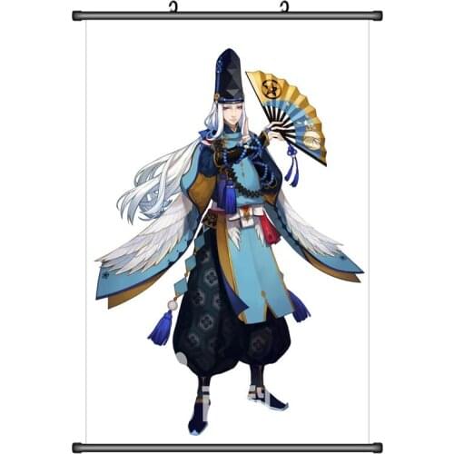 Coscase Japanese Anime Onmyoji Kagura Ibaraki-douji aoandou Demon knife Home Decor Wall Scroll Poster Decorative Pictures