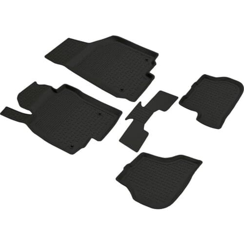 Skoda Octavia A5 Refref 4D Pool Designed Rubber Car Floor Mat 2004-2013 Black