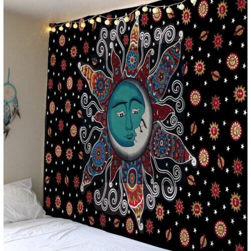 Sun and Moon tapestry tapestry gossip hippie tapestry living room bedroom decoration blanket bohemian mandala decoration