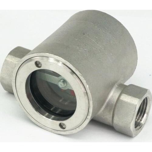 1/2" BSP Female SS304 Stainless Steel Window Sight Flow Indicator With Impeller