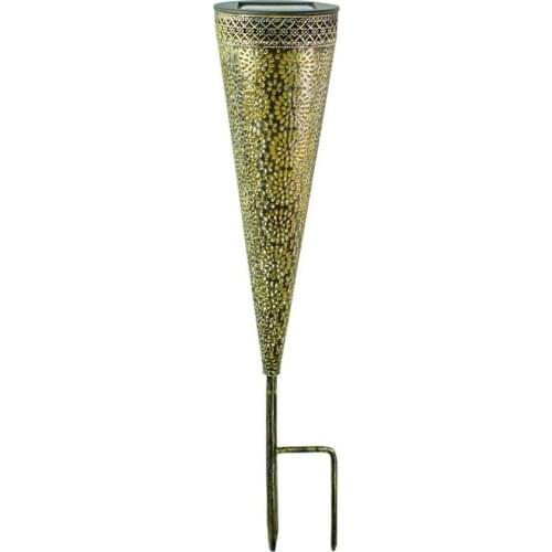 Hot High Quality Sturdy Garden LED Solar Hollow Cone-shaped Ground Plug Lights Outdoor Lighting Garden Lawn Landscape Light