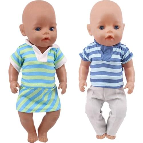 Fashion Clothes Wear For 43cm Baby Doll 17 Inch Born Babies Dolls Clothes And Accessories