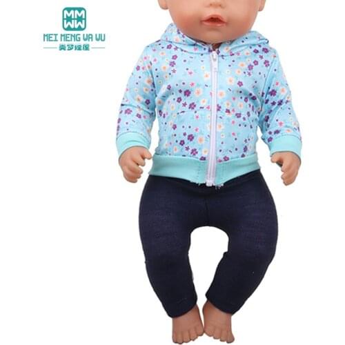 NEW 17inch Dolls clothes Fashion Jackets, dresses, shoes for 43-45cm Toys new born doll and American doll Girls gift
