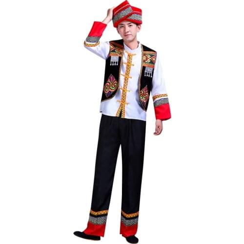 Miao clothing for men traditional chinese clothing minority dance clothes festival dancer clothes vintage clothing for men