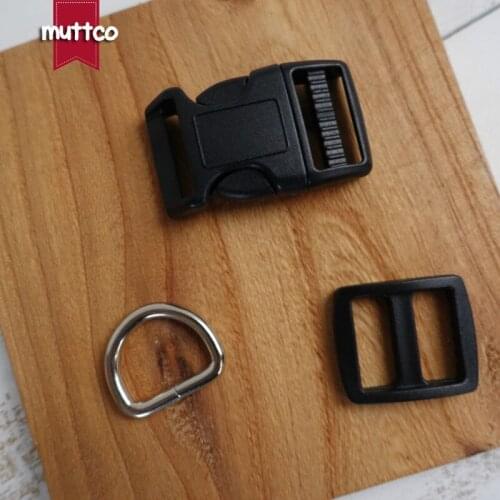 Plastic buckle+adjust buckle+ D ring)DIY Dog Collar black 2.5cm diy emboitement plastic buckle adjust buckle TZ-002