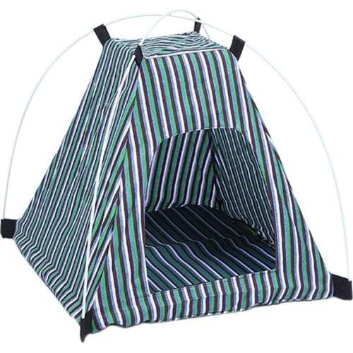 Outdoor Pet Tent Folding Striped Portable Cat Dog Puppy House Pets Supplies LBShipping