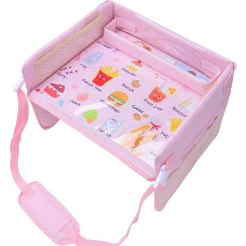 Kid Seat Tray Upgraded Multifunction Autos Waterproof Table Car Seat Tray Storage Kids Toys Infant Holder Cartoon Baby Fence