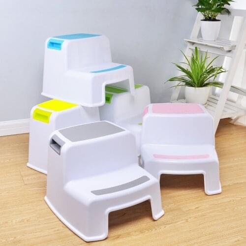 Simple modern plastic childrens stool kindergarten baby wash pad foot non-slip ascending ladder step stool WF603258