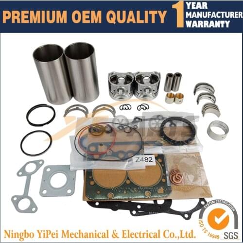 Z482 Overhaul Rebuild Kit For Kubota engine T1600H Tractor parts repair w/ liner