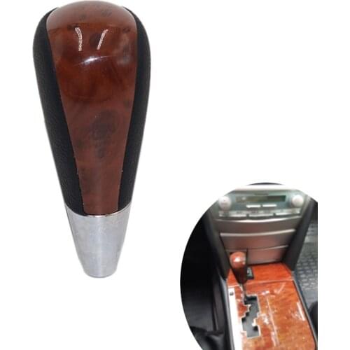 Gear Automatic Shift Lever Stick Knob For TOYOTA Corolla Camry HARRIER FORTUNER CROWN Land Cruiser Walnut Leather Car Styling