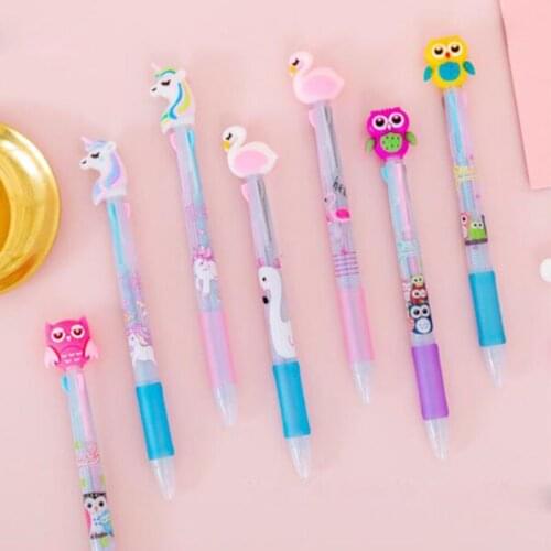 Owl Unicorn Flamingo 3 Colors Ballpoint Pen 36 Pcs/lot Cute Press Ball Pens School Office Writing Supplies Stationery Gift