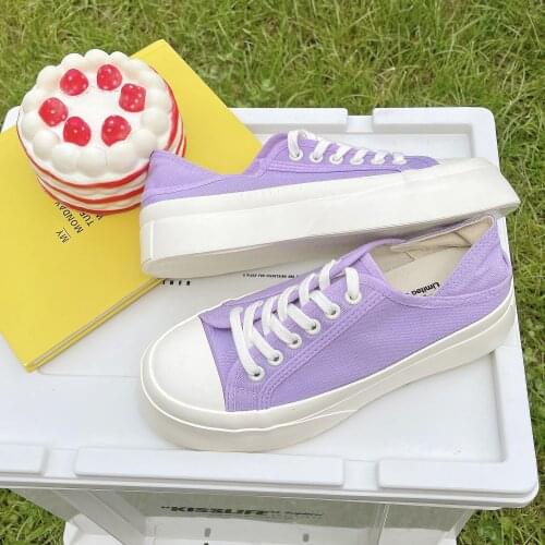 Students Korean ulzzang canvas shoes for women women sneackers New trendy womens thick-soled vulcanized shoes