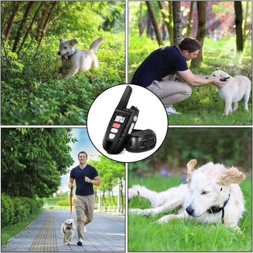 Remote Dog Shock Collar Waterproof Rechargeable Fast Training Effect Static Vibrate Beep Electric for Small Medium Large Dogs