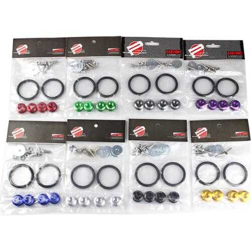 Universal JDM PASSWORD Aluminum Bumper Quick Release Fasteners Fender Washers For Honda Civic Integra