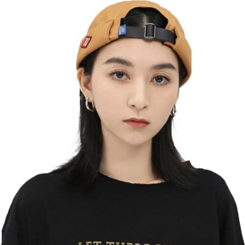 Clape Vintage Dome Hat Mens Solid Color Velvet Beanies for Male Docker Sailor Crimping Brimless Skull Caps Casual Hip Hop Cap