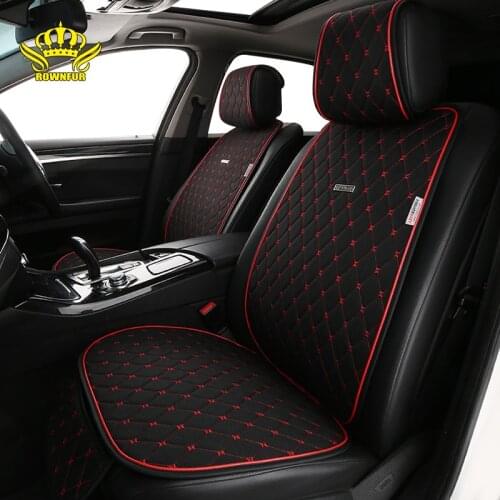 Four seasons flax car seat cushion universal car interior healthy environmentally friendly linen material interior accessories