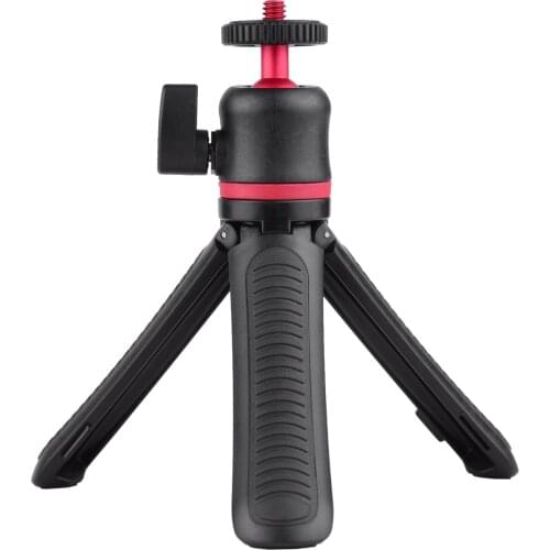 Mini Extendable Desktop Tripod Stand Handheld Selfie Bracket with Ballhead 1/4 Inch Screw Mount for Travel Vlog Live Streaming