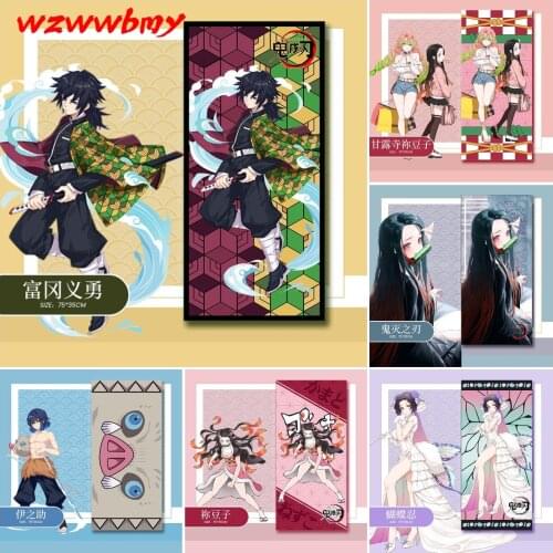 Japan Anime Demon Slayer Absorbent Towel Kimetsu no Yaiba Tanjirou Nezuko Rengoku Kyoujurou Bath Towel Face Towel Dropshipping