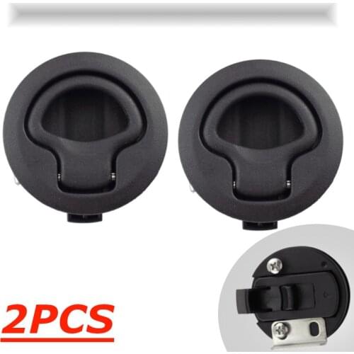 2 PCS Black Non-locking Flush Boat marine Deck Latch Flush Pull Latches Slam lift handle Deck Hatch marine hardware Plastic