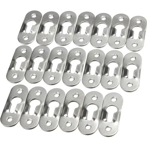 20 Pcs 44mm x 16mm Keyhole Picture Hanger Fasteners Picture Photo Painting Fasteners For Picture Photo Frame Furniture Cabinet