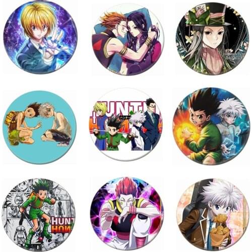 Anime Hunter X Hunter Brooches Cosplay Badges For Backpack Killua Pin Jewelry Button Clothes Female Women Party Gift